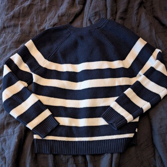 Sezane Gary Jumper Marine / Ecru - Size XS - Picture 3 of 5